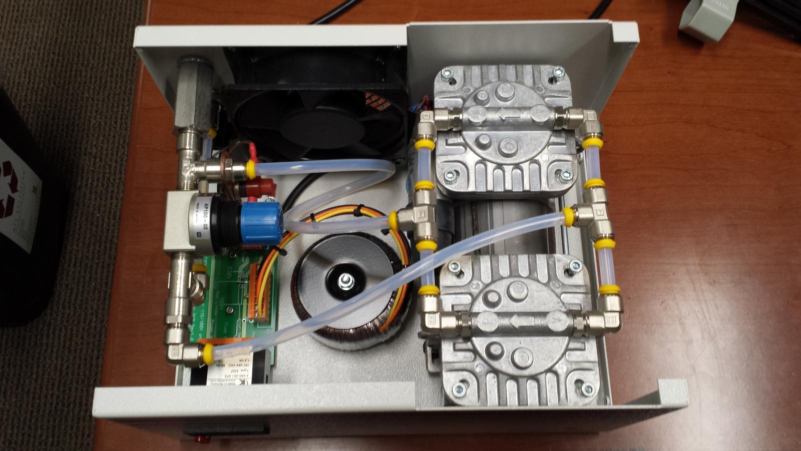 Replaced diaphragms in cyrostream controller.