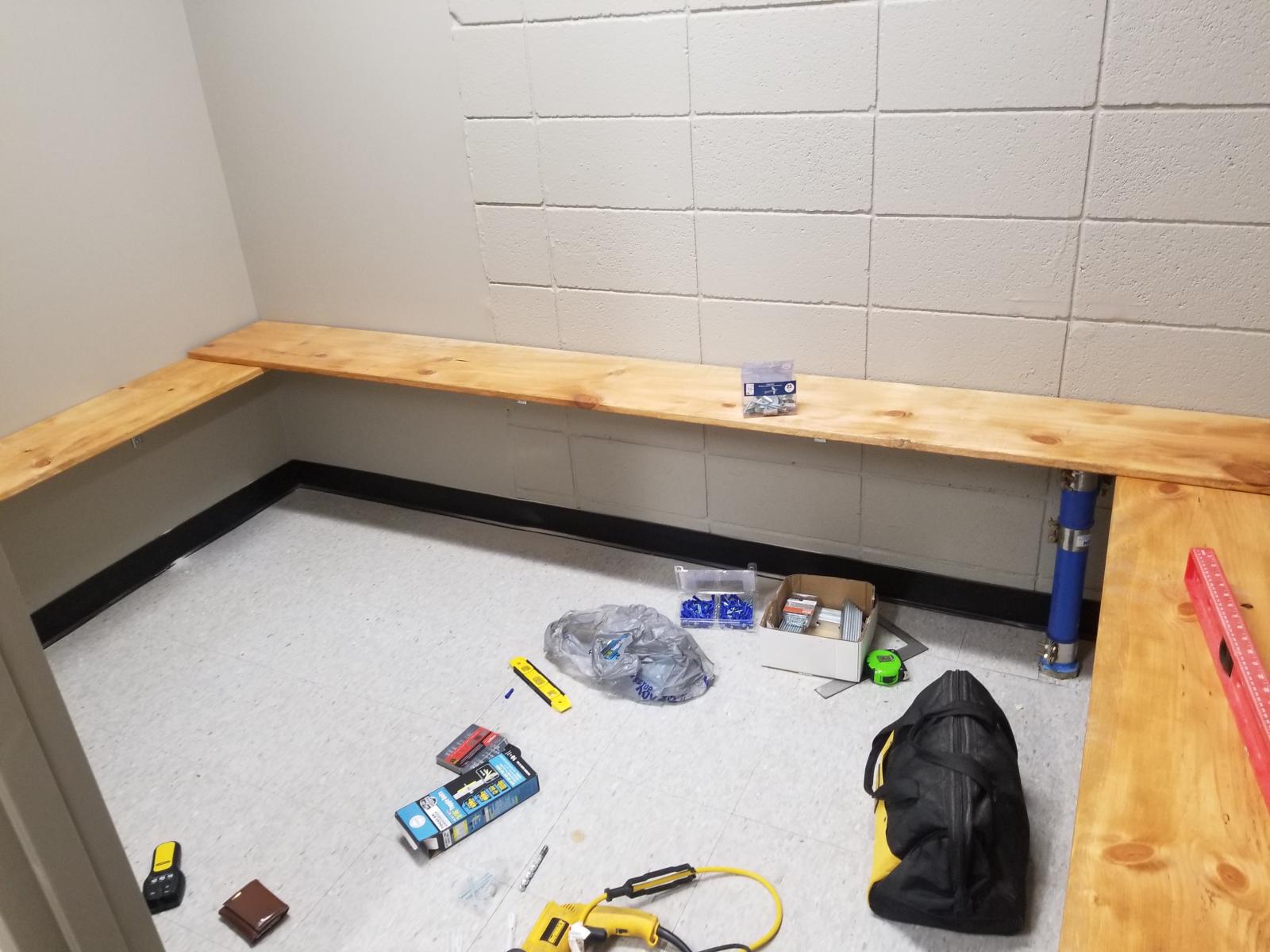 Shelving construction started