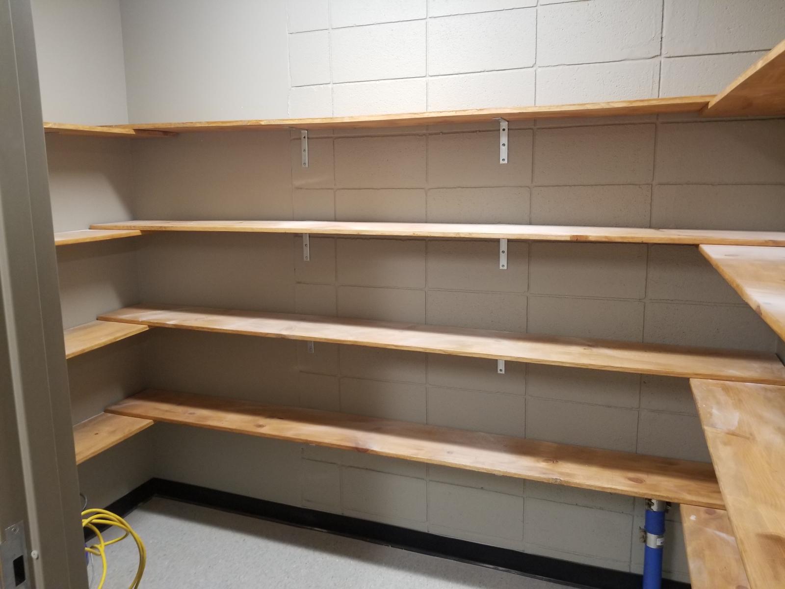 Shelving construction finished