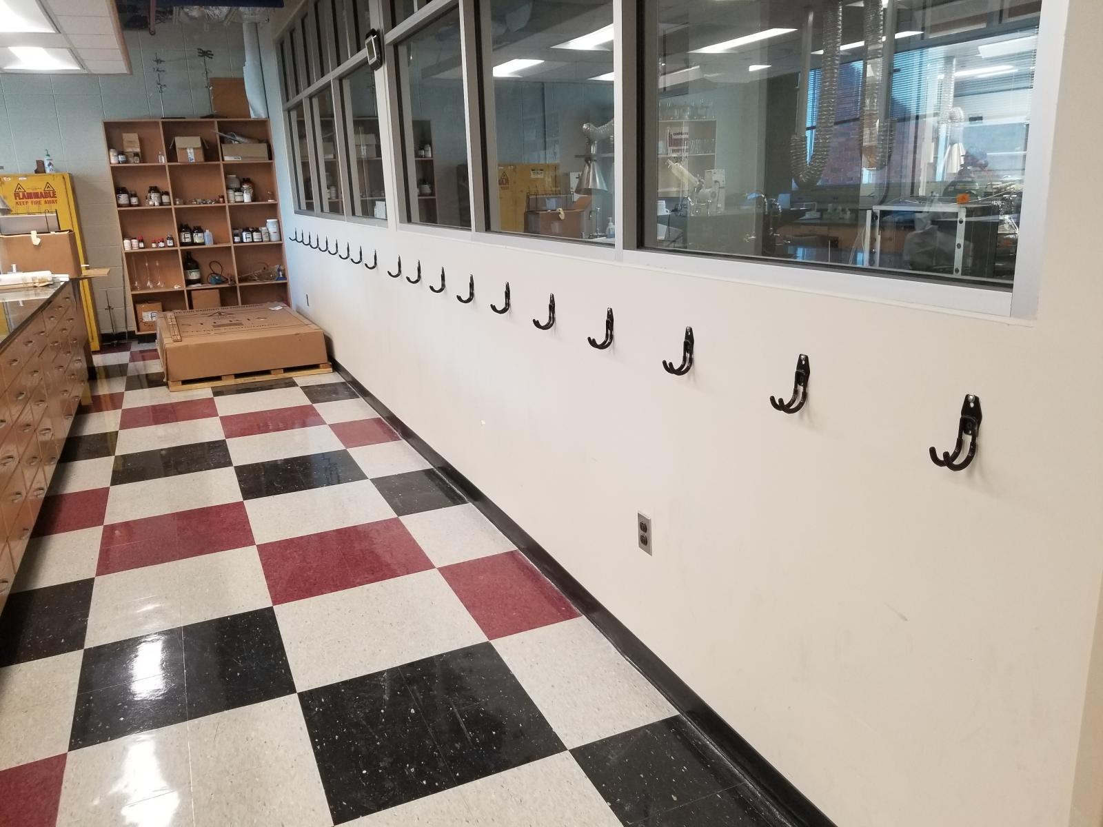 Backpack hooks installed