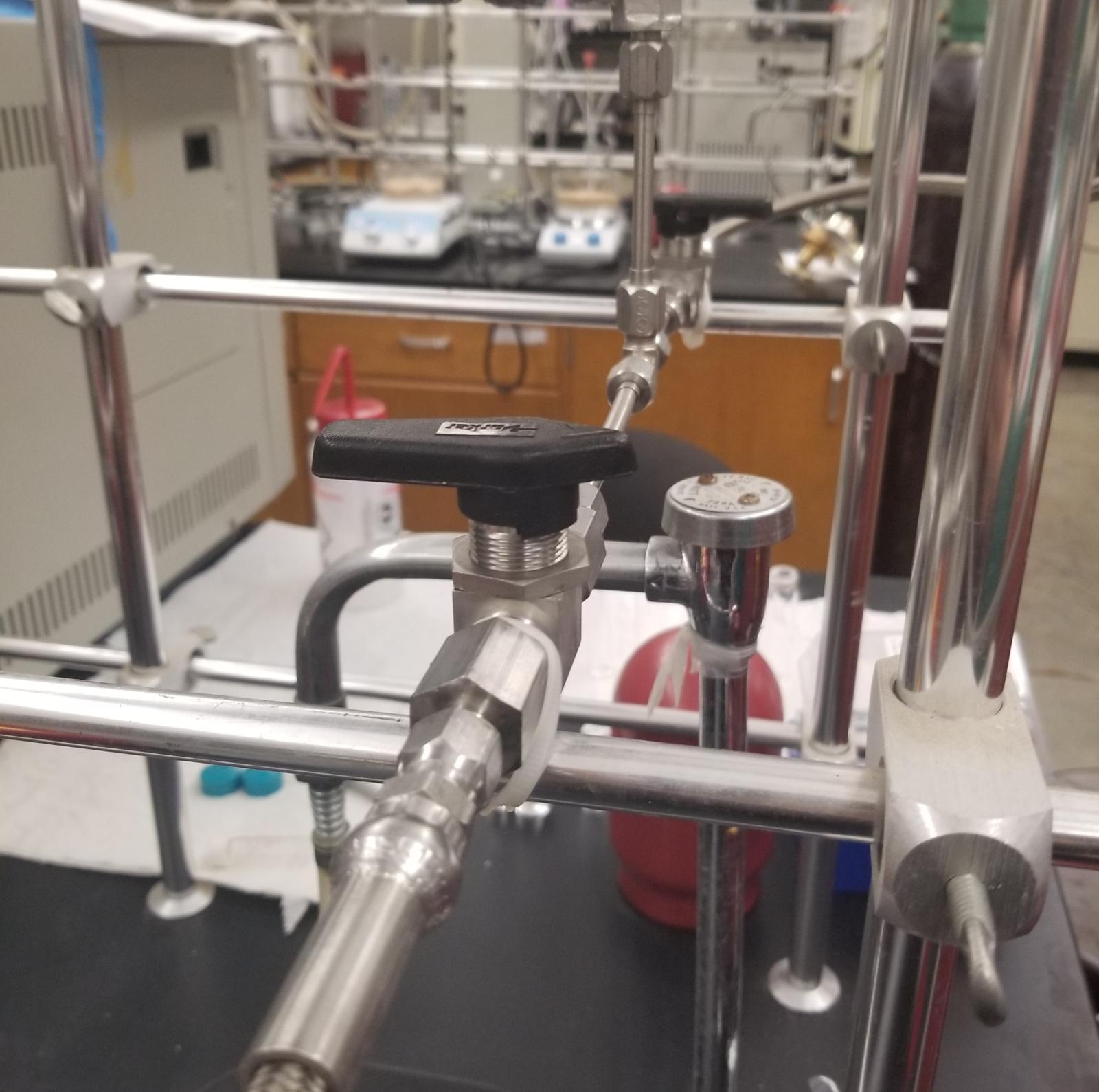 Stainless steel inert gas lines installed.