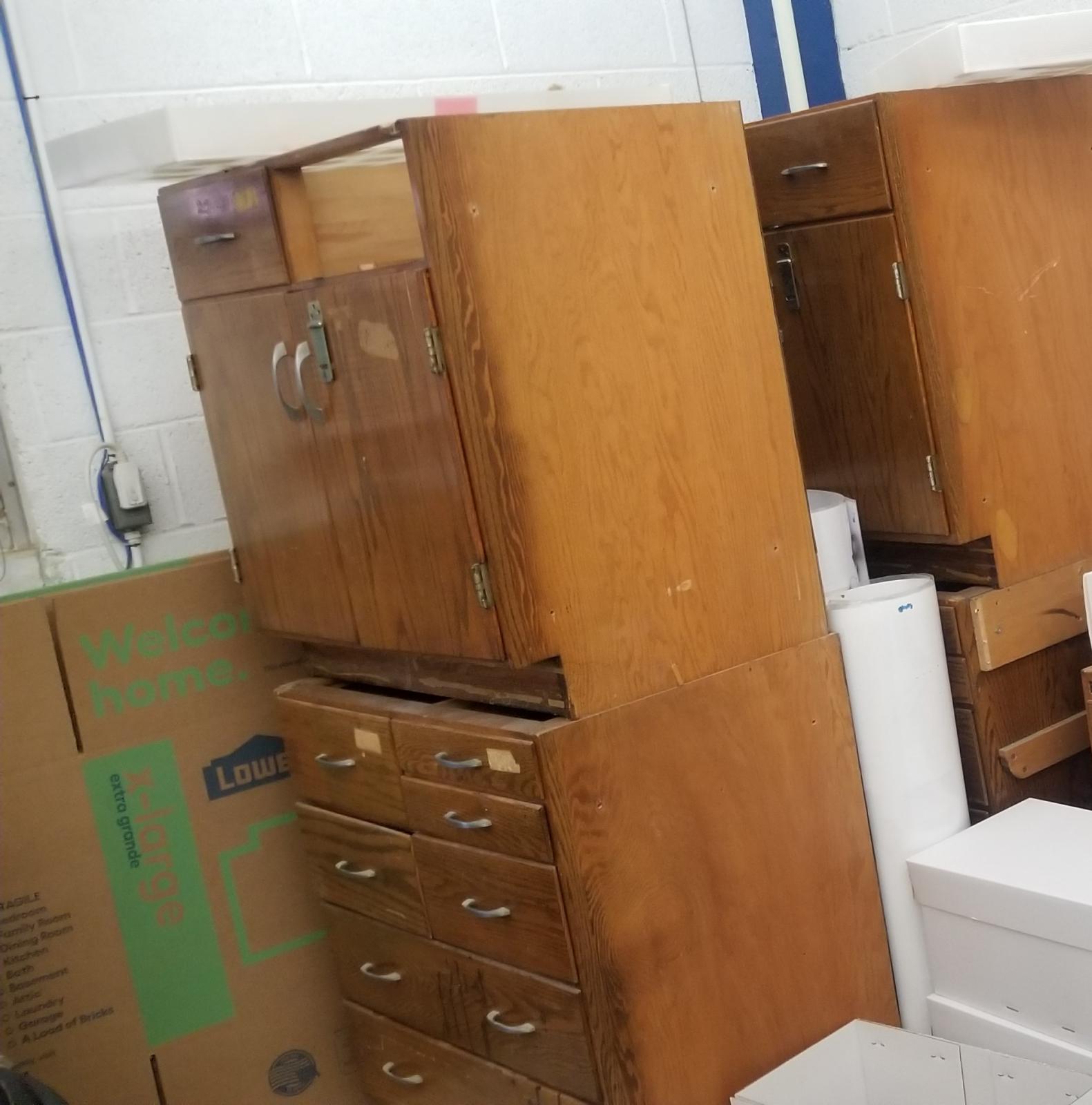 Moving cabinets out