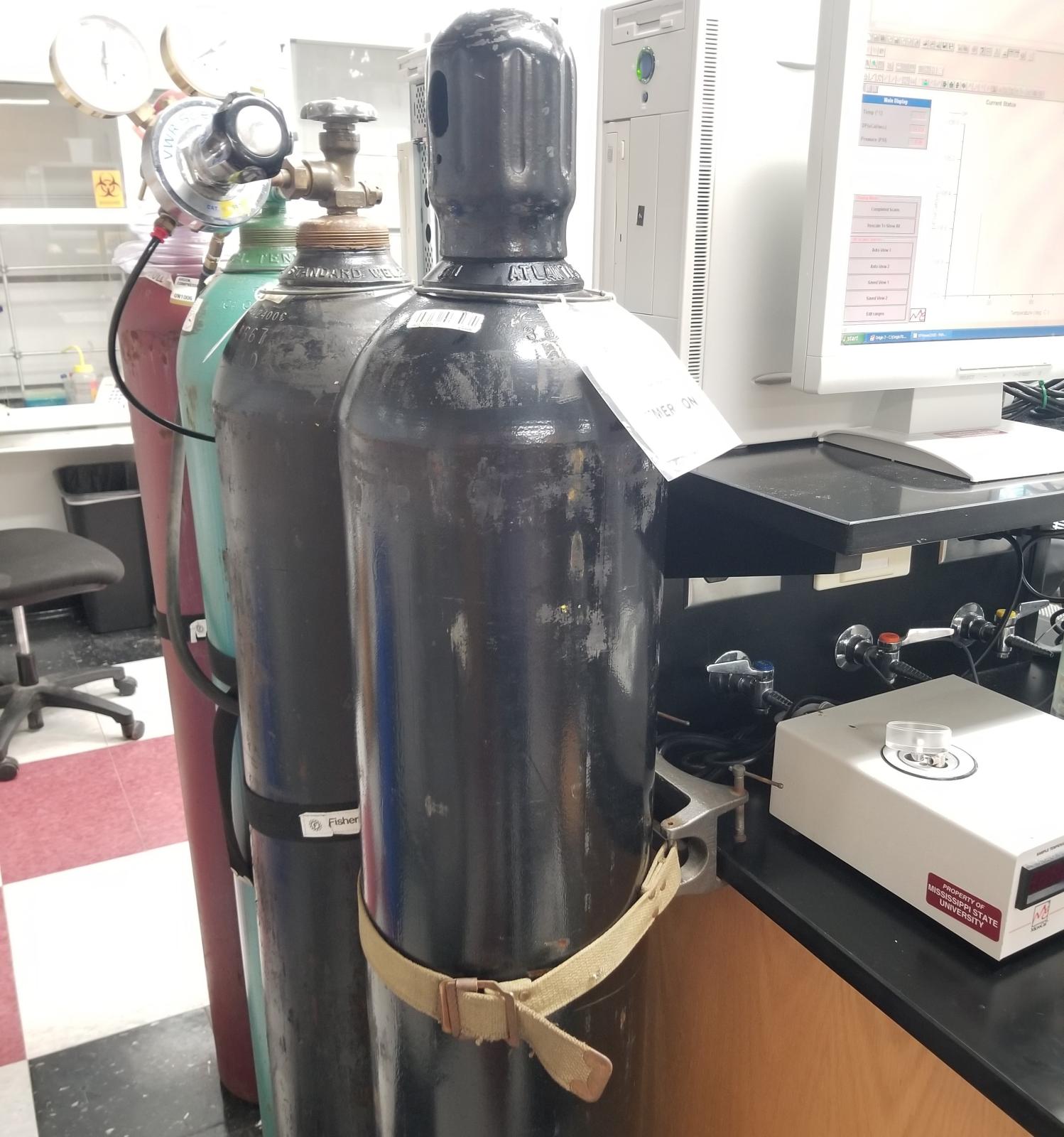 Strapped gas cylinders