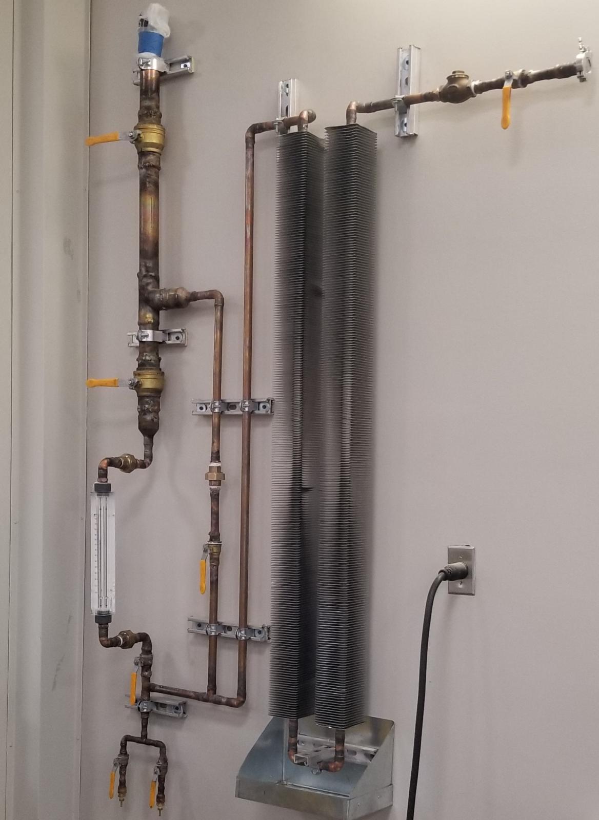 Another manifold mounted to the wall