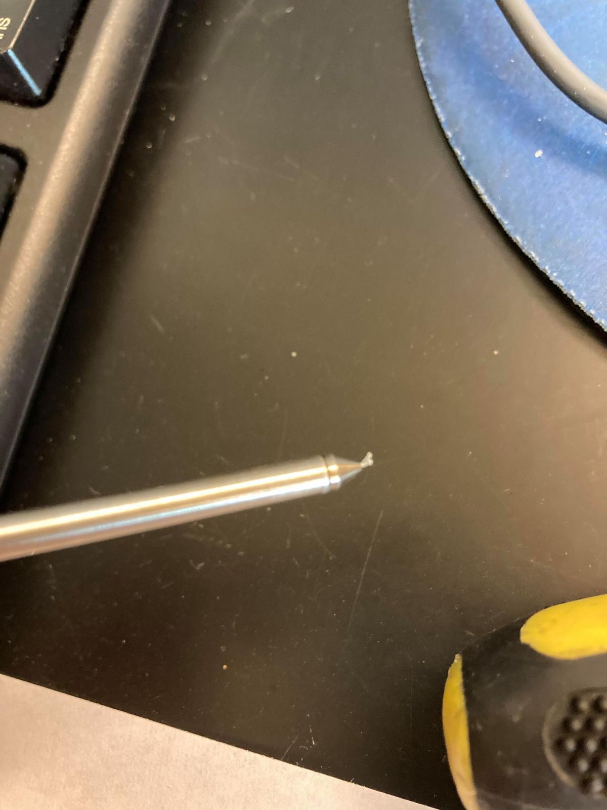 The nebulizer on the HRMS has crystals growing from it...