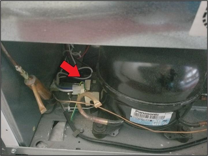 Replaced compressor relay on explosion proof refrigerator in Hand Lab 3319 and 3312.