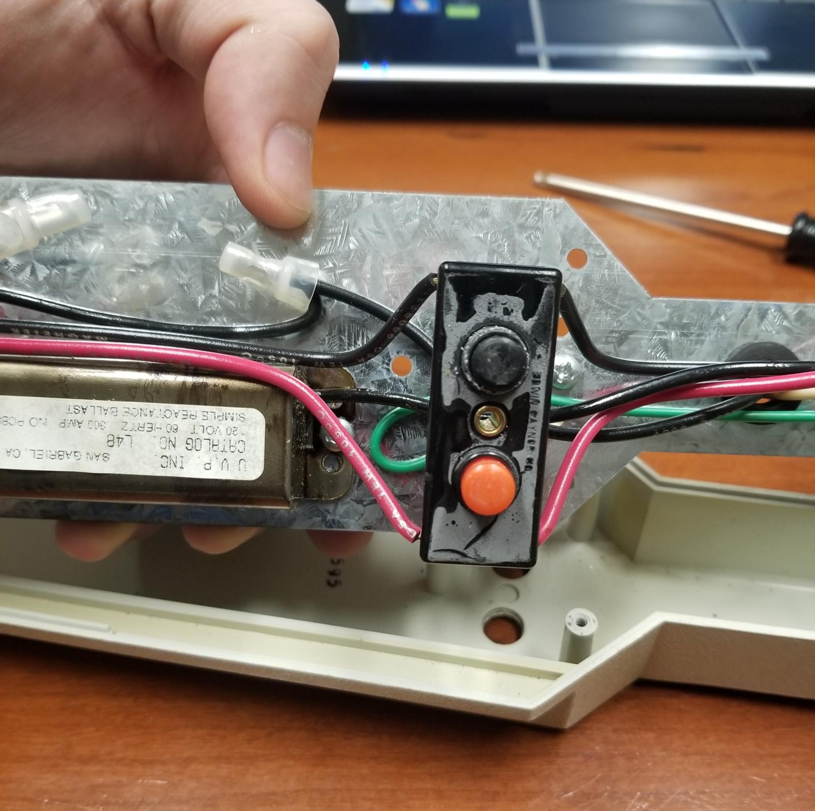 Replaced bad switch in UV light.