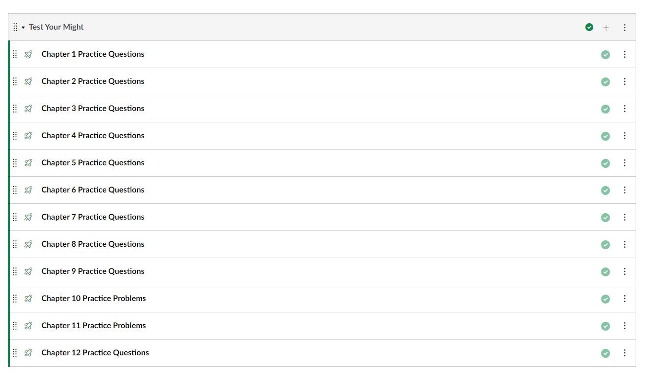 Test Your Might Module