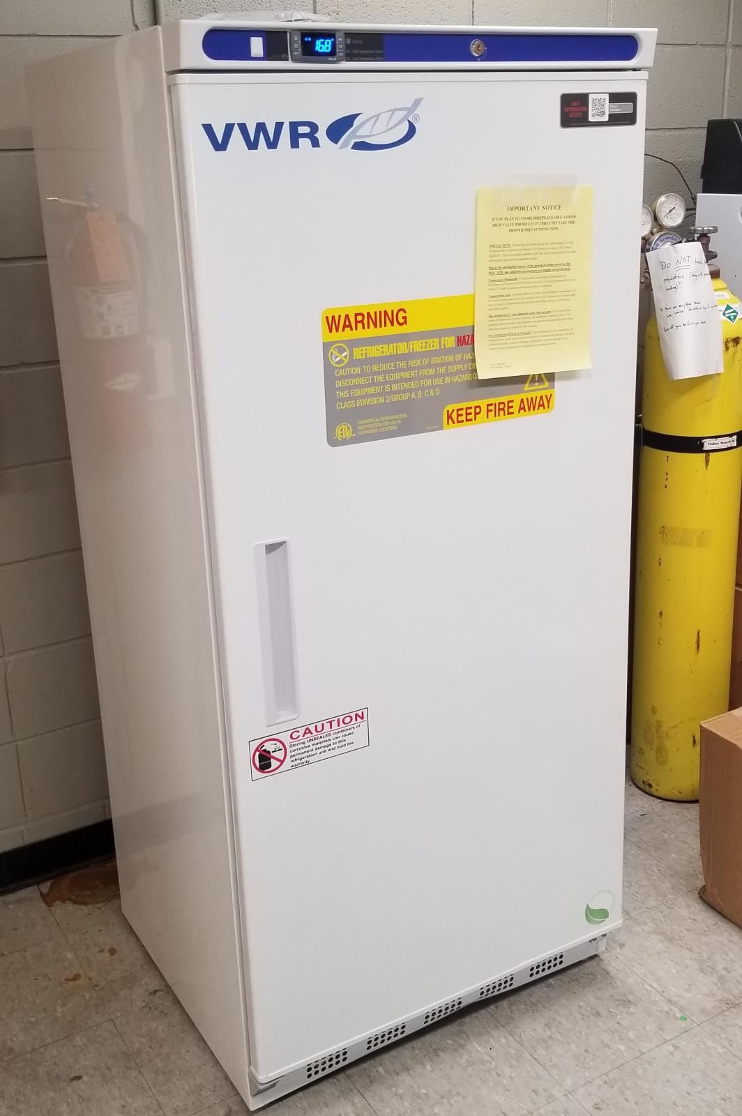 Moved new explosion-proof refrigerator into Hand Lab 3302.
